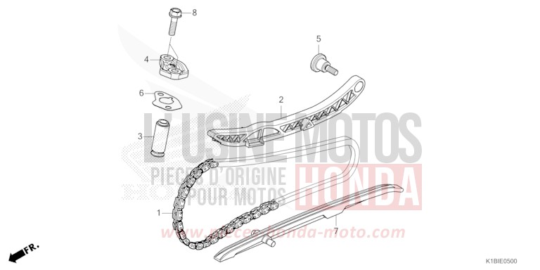 CHAINE A CAMES de Forza 350 PEARL NIGHTSTAR BLACK (NHA84) 2026